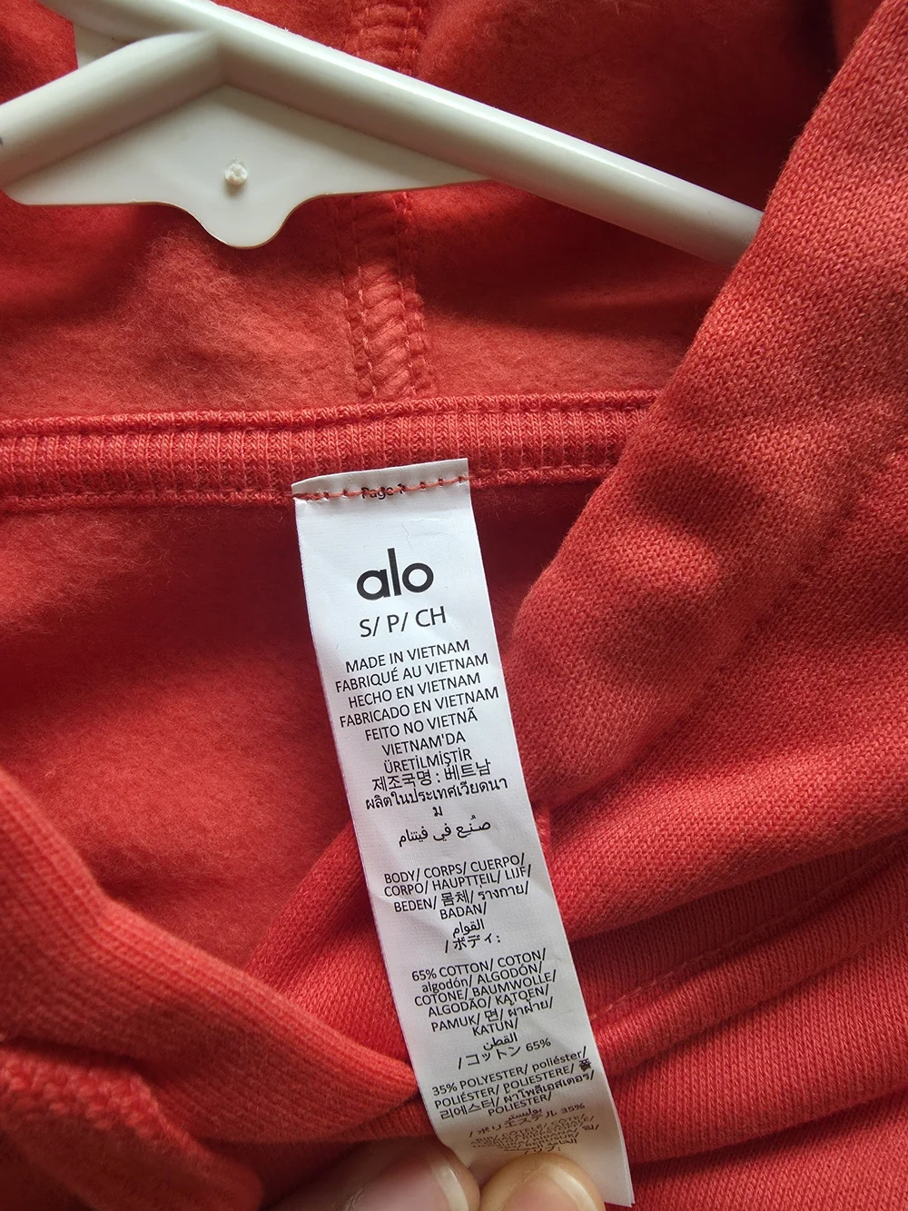 ALO Yoga Women’s Red Logo Drawstring Hoodie